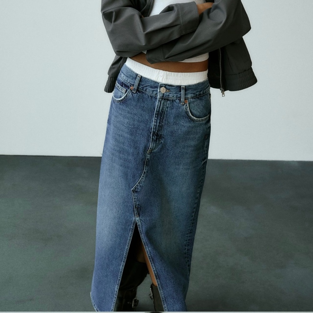 Tre Denim Boxer Skirt - image 2